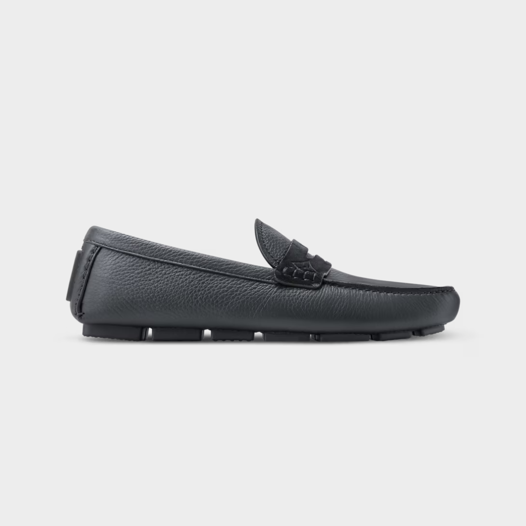 LV Monza Moccasin Grained Calf Leather Black