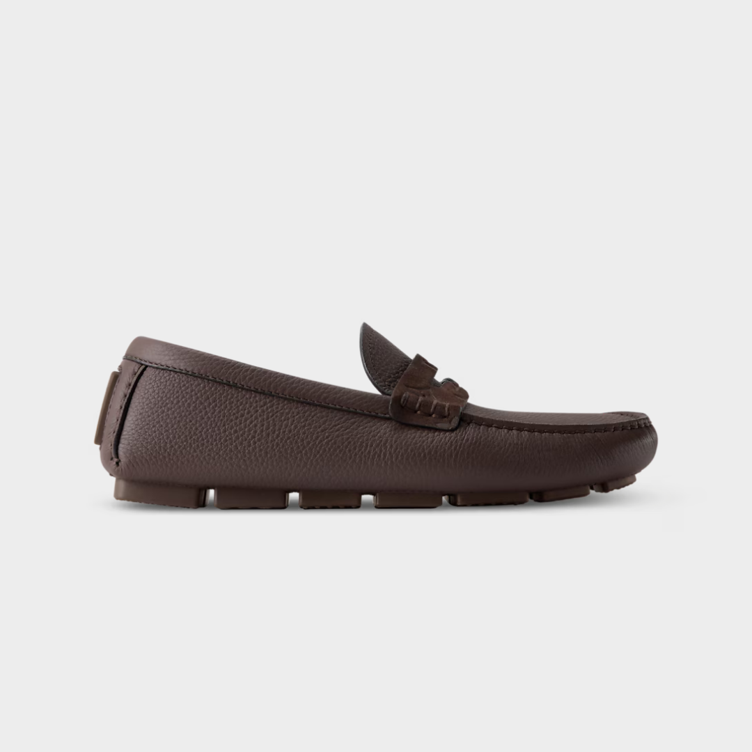 LV Monza Moccasin Grained Calf Leather Marron