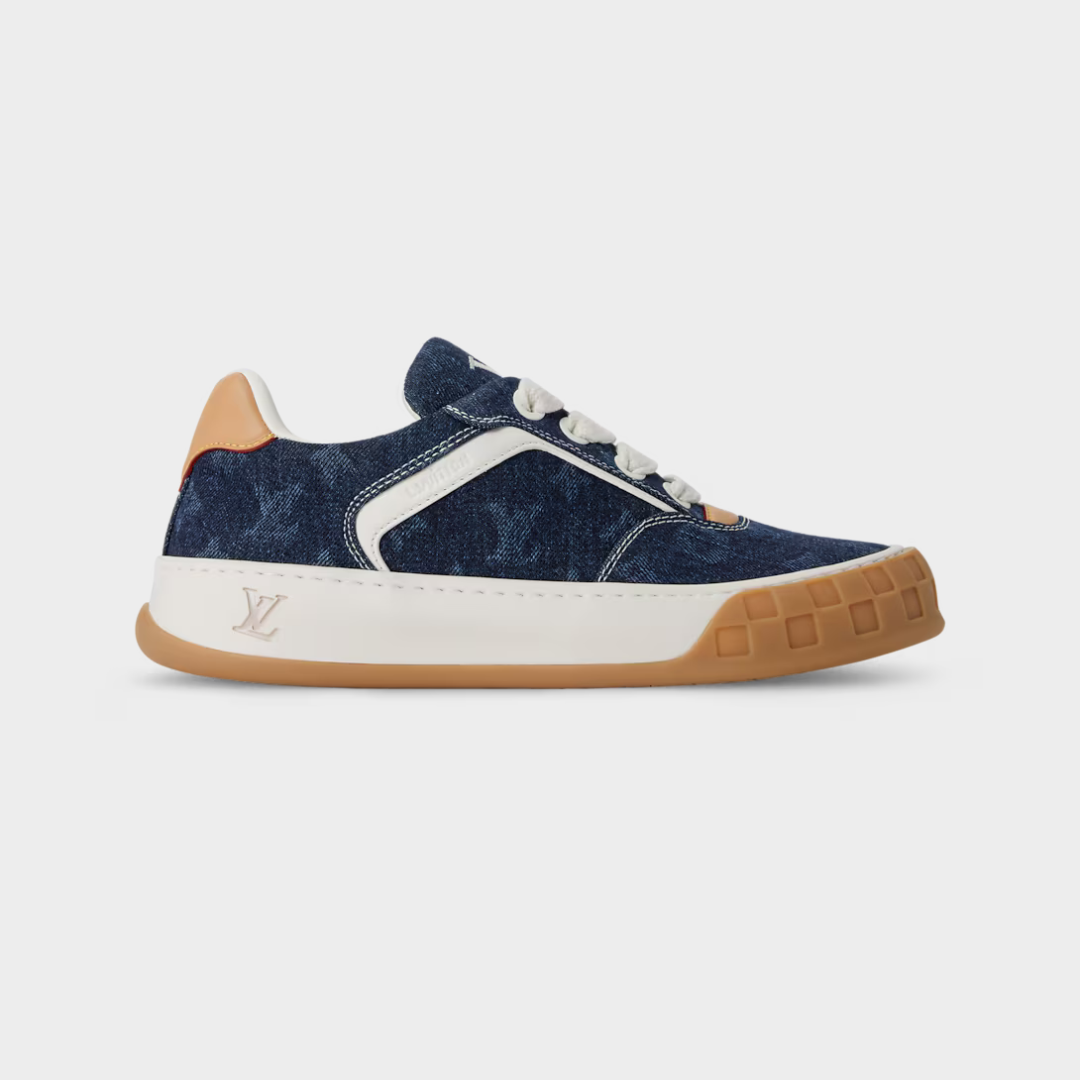 LV Tilted Sneaker Monogram Denim Blue