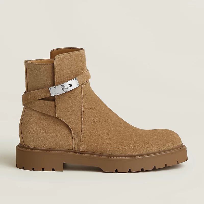 Hermes Jeff Ankle Boot Brun Fumé