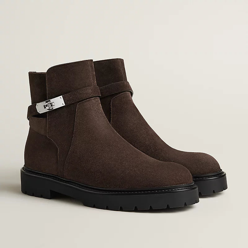 Hermes Jeff Ankle Boot Marron Ébène