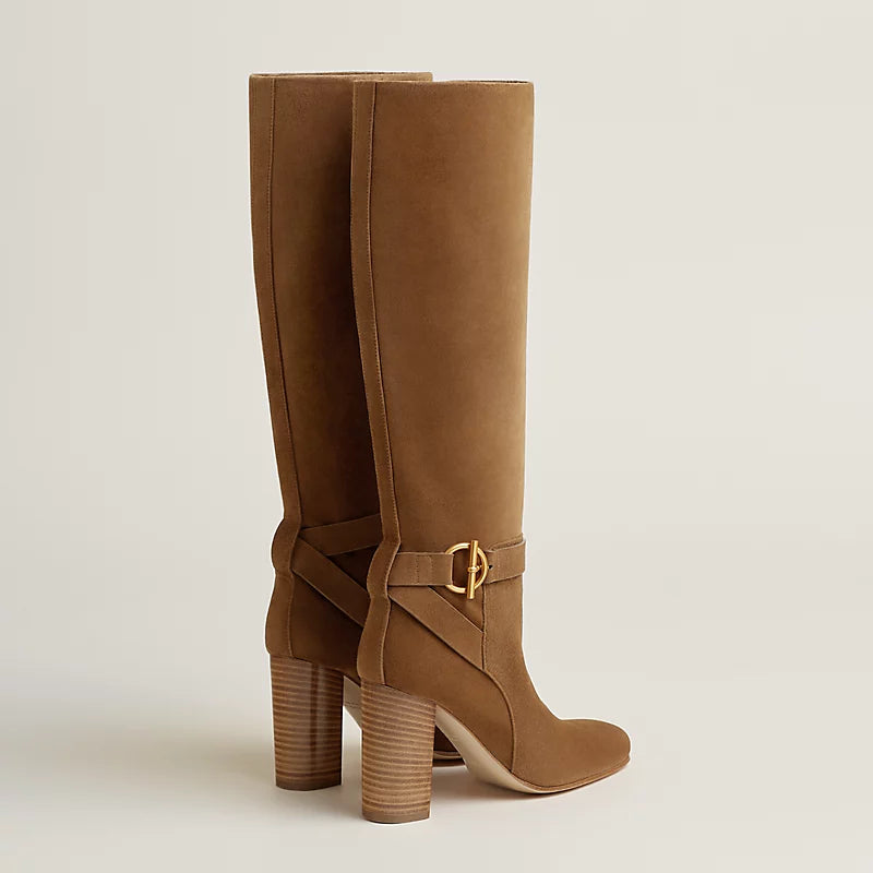 Hermes Joanna 90 Boot Brun Fumé