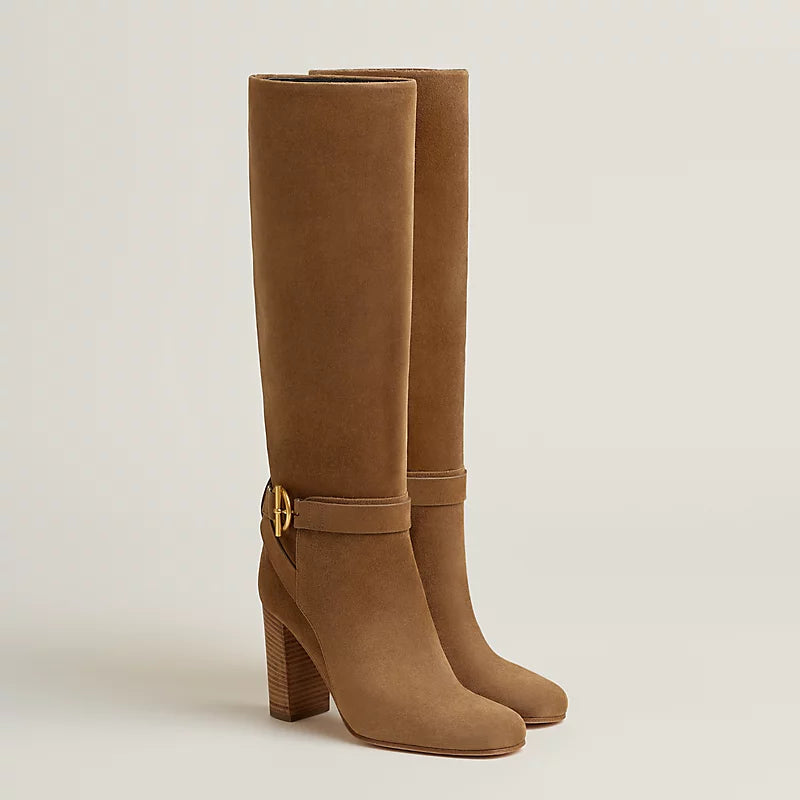 Hermes Joanna 90 Boot Brun Fumé