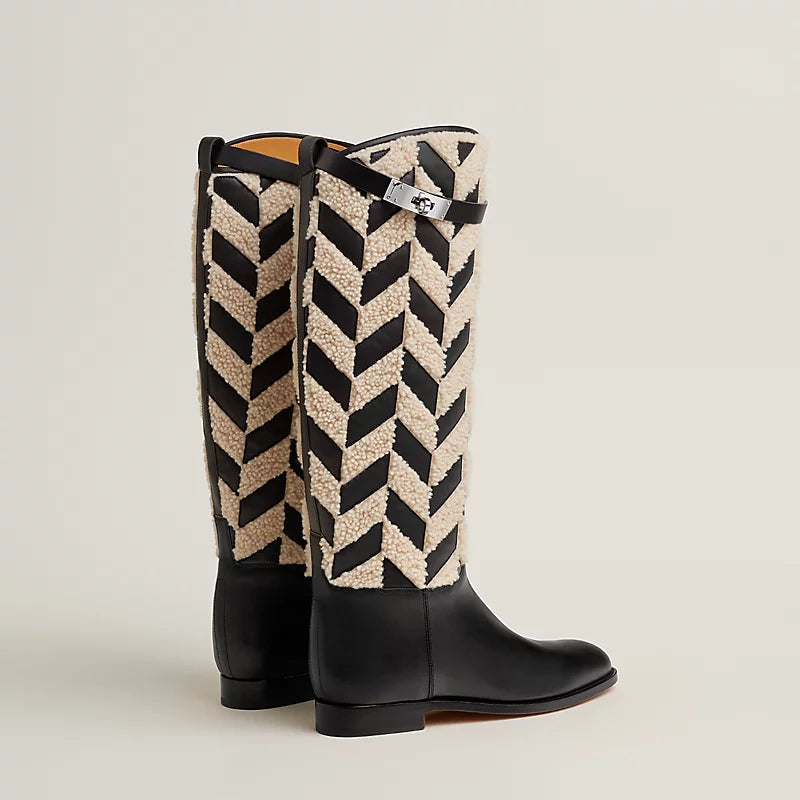 Hermes Jumping Boot Noir / Écru