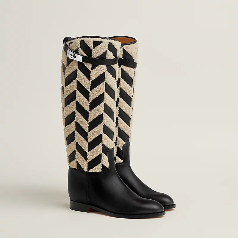 Hermes Jumping Boot Noir / Écru