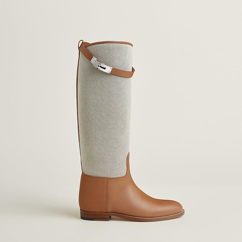 Hermes Jumping Supple Boot Prunoir / Naturel