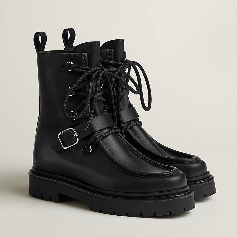 Hermes Land Ankle Boot Noir