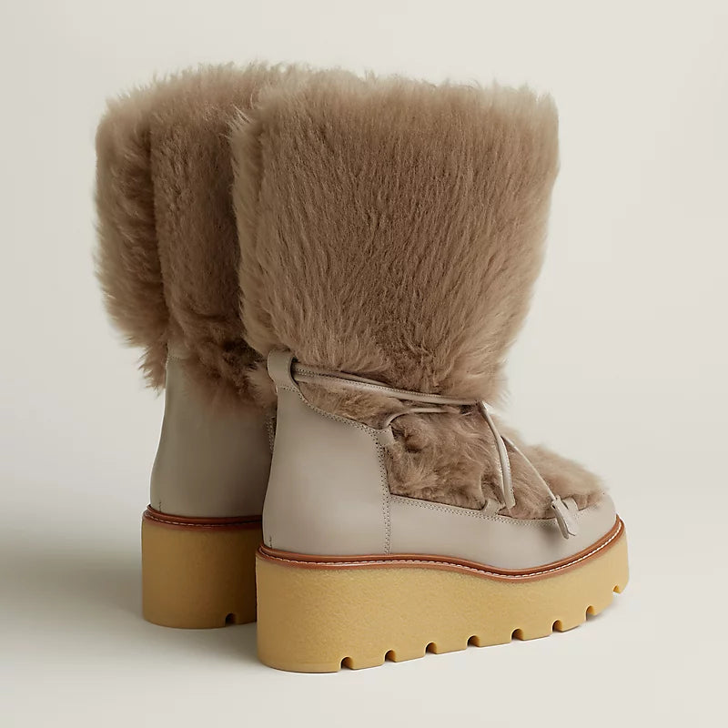 Hermes Latitude 30 Ankle Boot Beige Galet