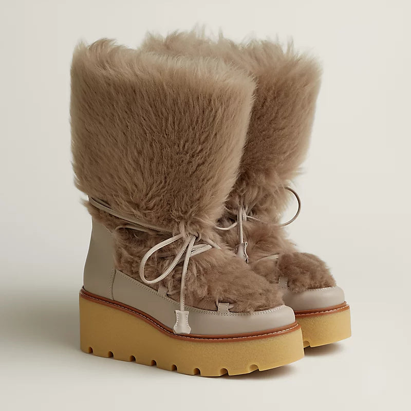 Hermes Latitude 30 Ankle Boot Beige Galet