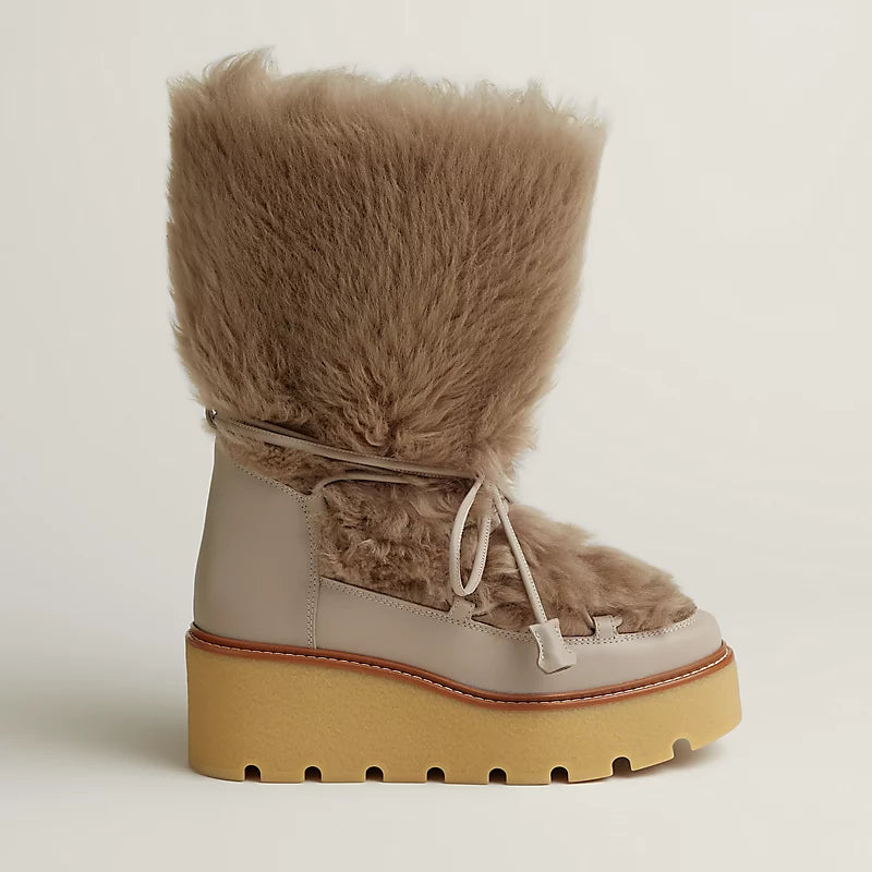 Hermes Latitude 30 Ankle Boot Beige Galet