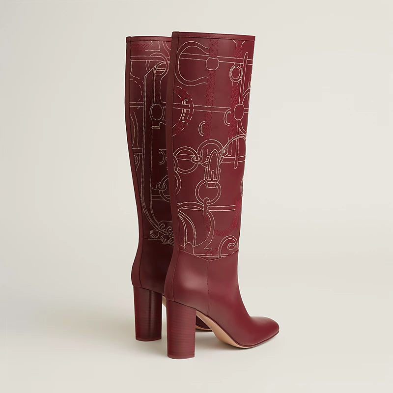 Hermes Leaping 90 Boot Rouge H