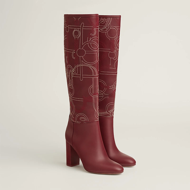 Hermes Leaping 90 Boot Rouge H