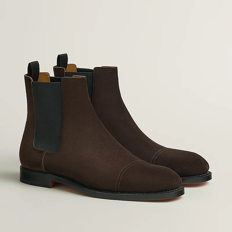 Hermes Lenon Ankle Boot Marron Ébène