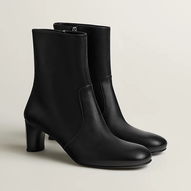 Hermes Lisa 55 Ankle Boot Noir