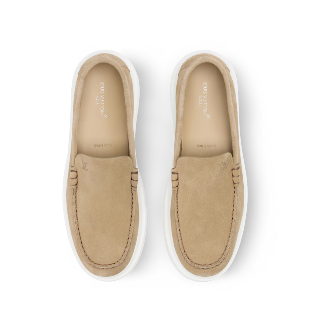 LV Beverly Hills Loafer Suede Calf Leather Beige