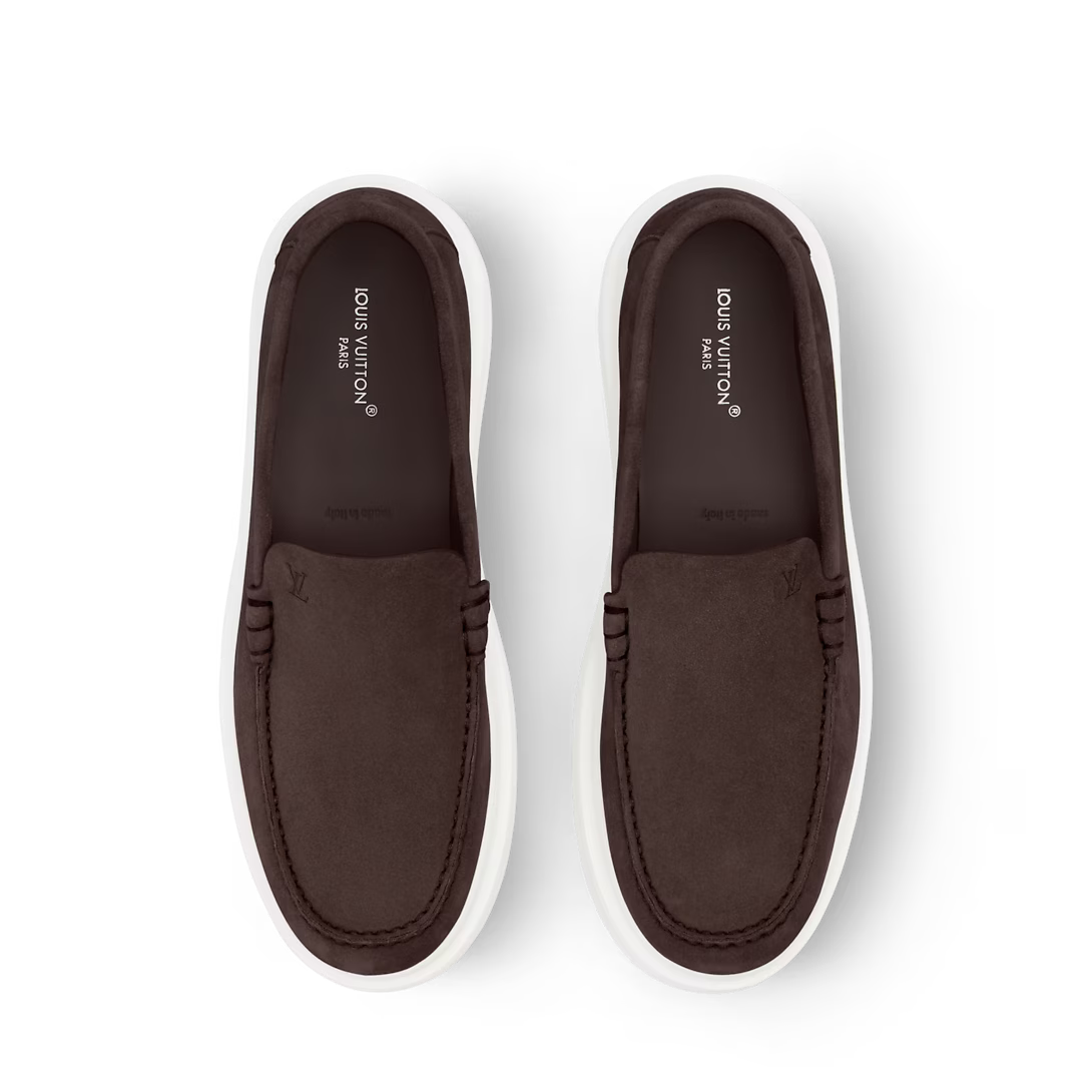 LV Beverly Hills Loafer Suede Calf Leather Marron