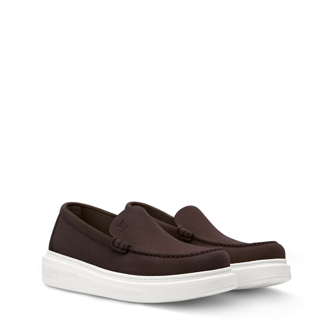 LV Beverly Hills Loafer Suede Calf Leather Marron