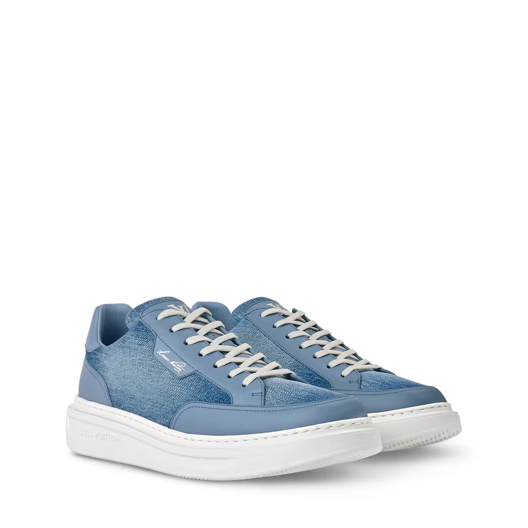 LV Beverly Hills Sneaker Denim Blue M2