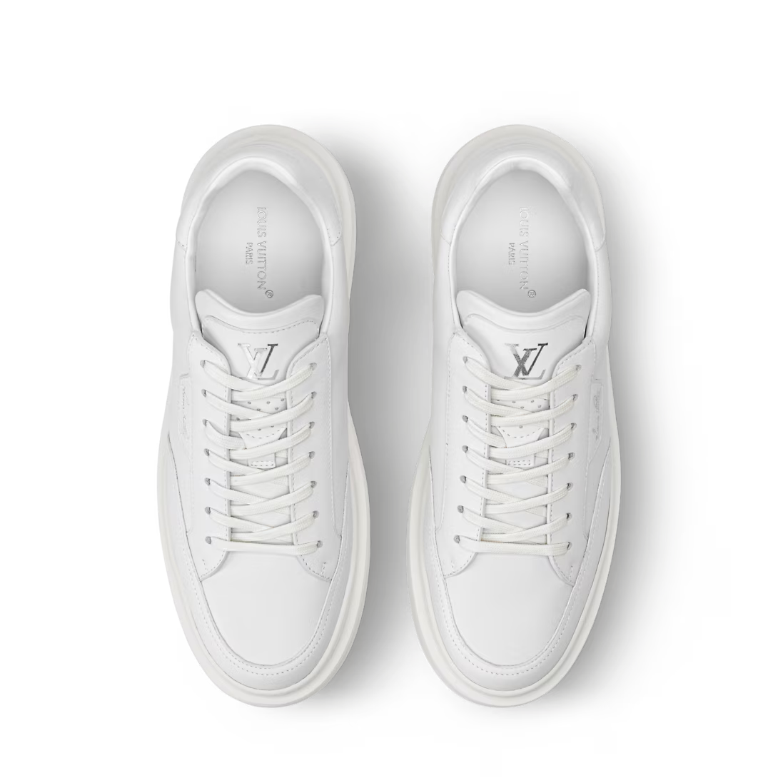LV Beverly Hills Sneaker Plain Calf Leather White