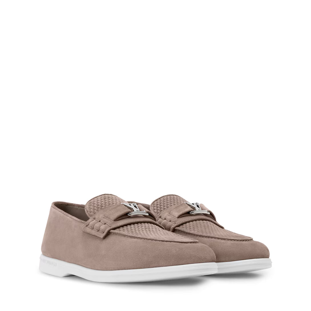LV Estate Loafer Suede Calf Leather Taupe