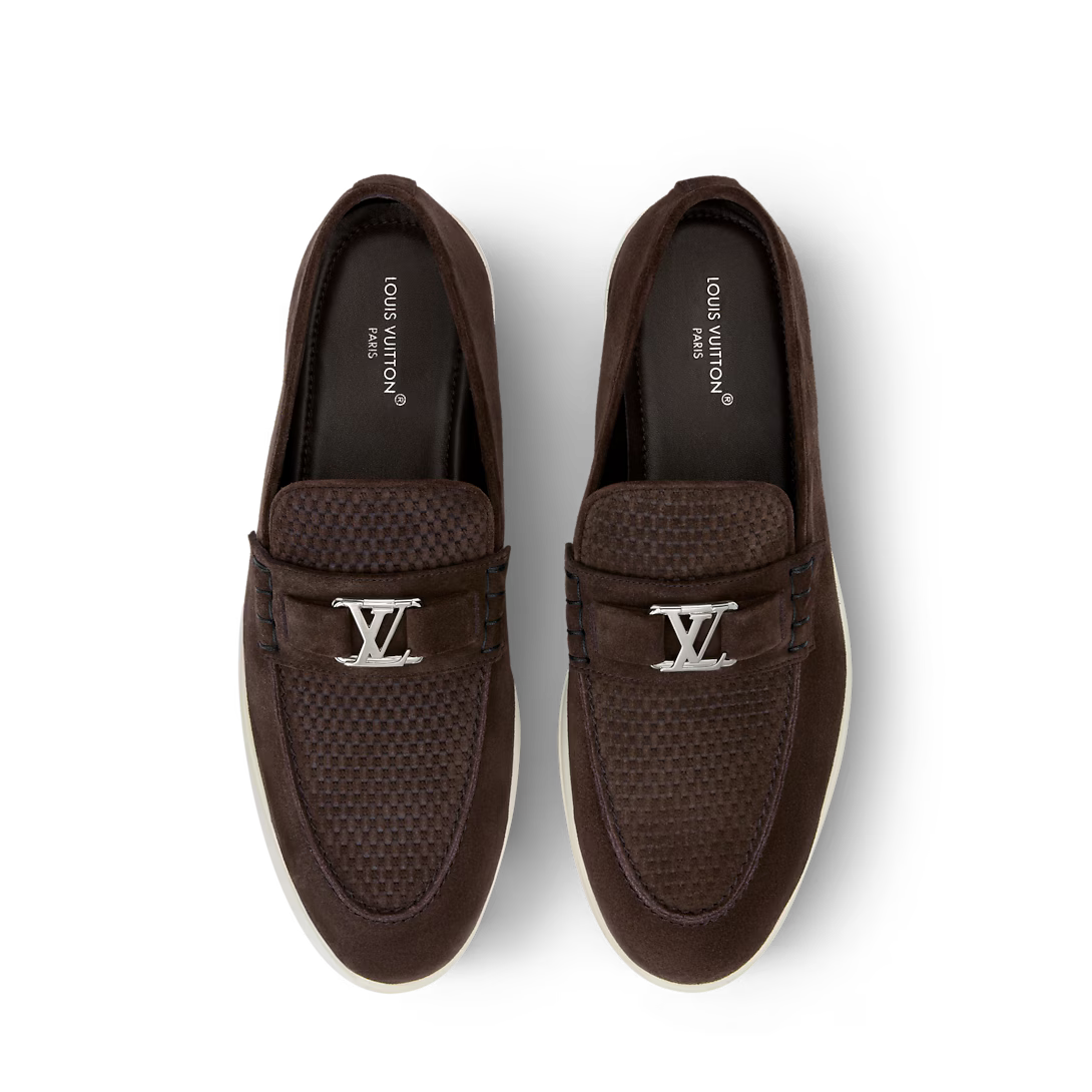 LV Estate Loafer Suede Calf Leather Brown