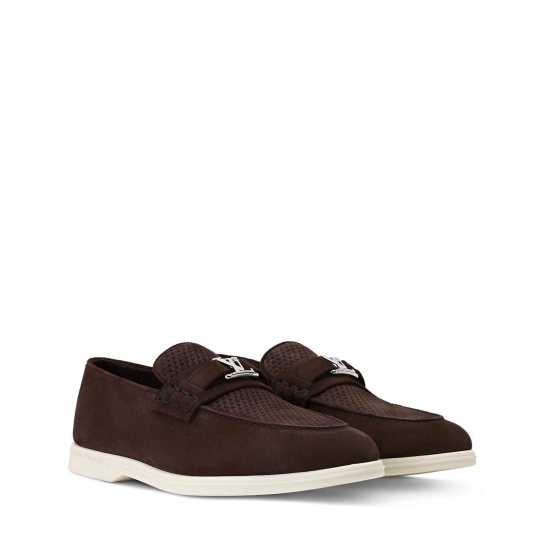 LV Estate Loafer Suede Calf Leather Brown