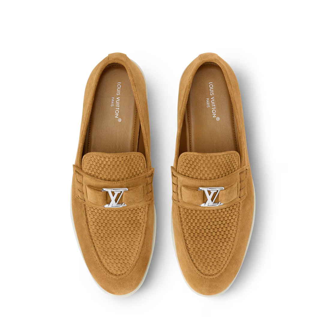 LV Estate Loafer Suede Calf Leather Ocher