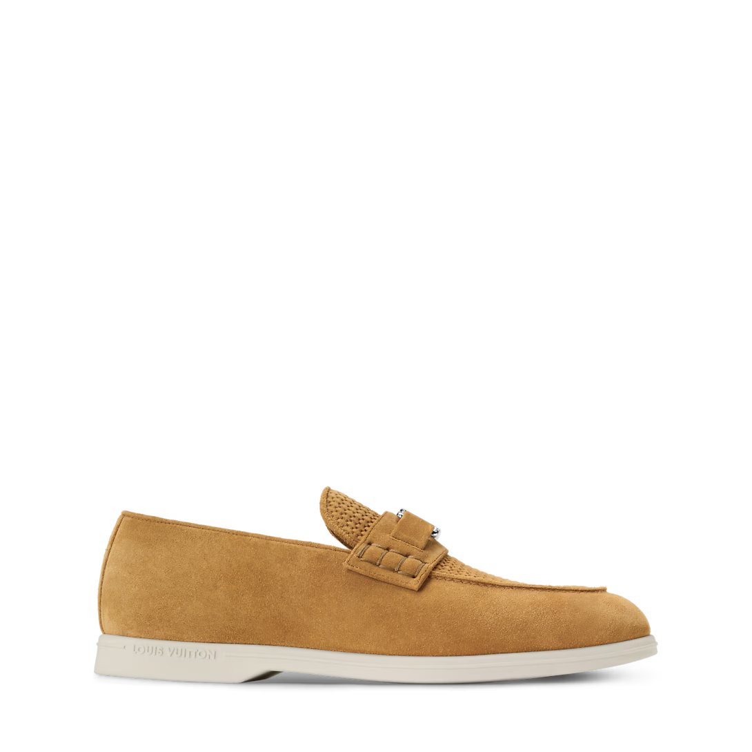 LV Estate Loafer Suede Calf Leather Ocher