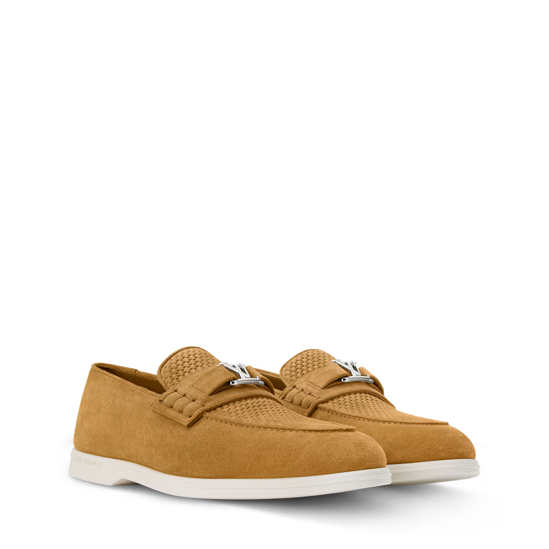 LV Estate Loafer Suede Calf Leather Ocher