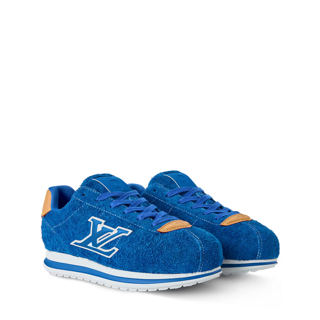 LV BUTTERSOFT Sneaker Hairy Suede Calf Leather Blue