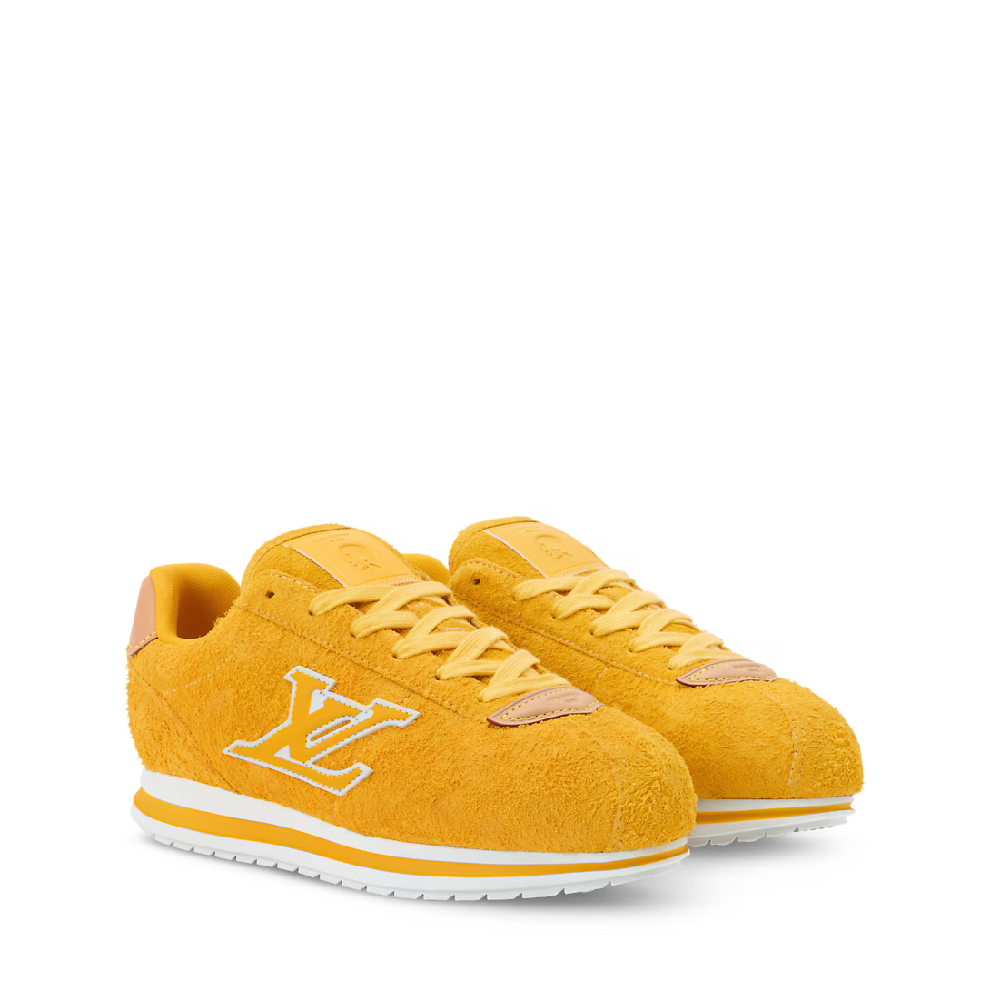 LV BUTTERSOFT Sneaker Hairy Suede Calf Leather Yellow