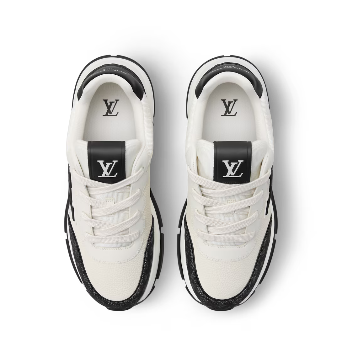 LV Classic Sneaker Grained Calf Leather/Monogram Denim Black
