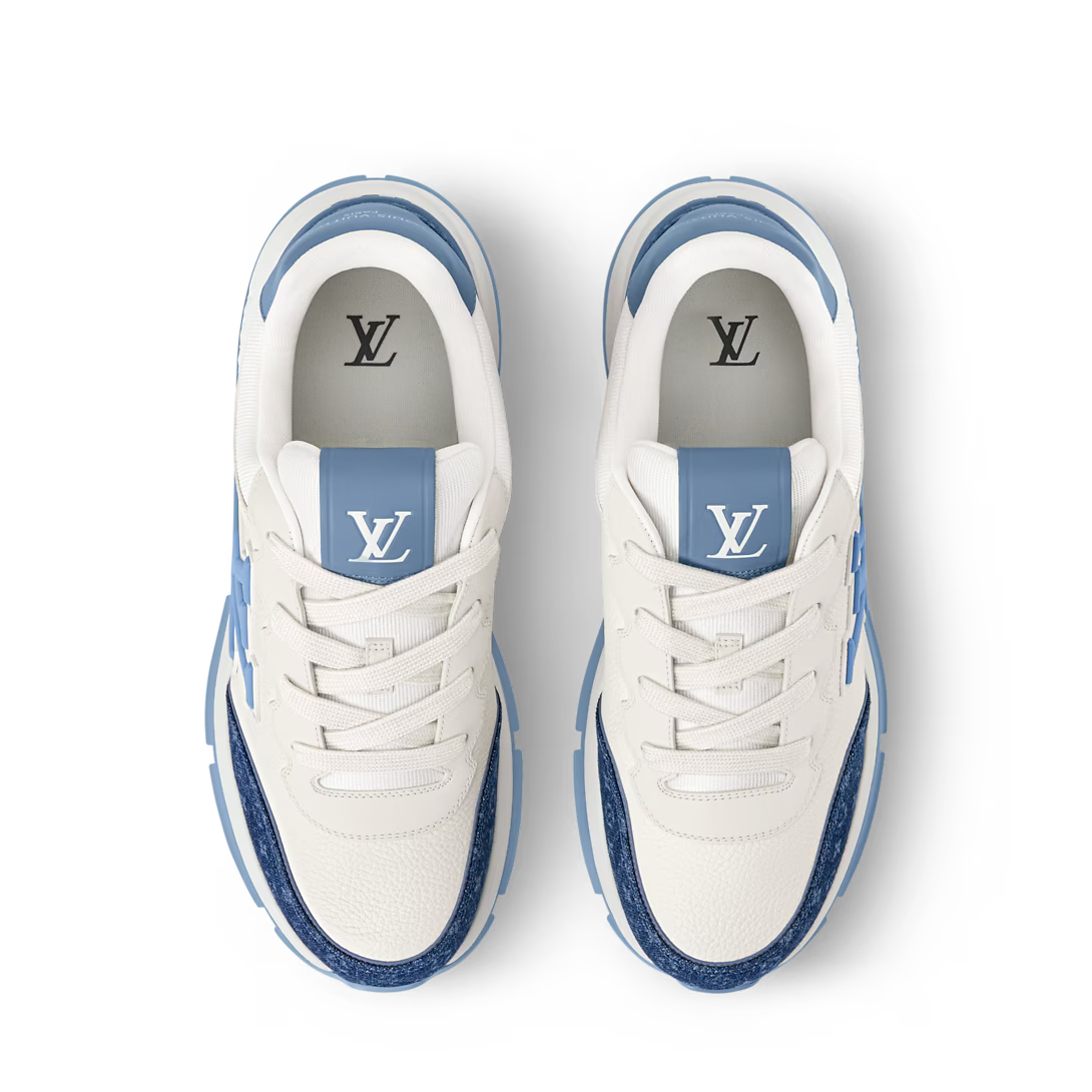 LV Classic Sneaker Grained Calf Leather/Monogram Denim Blue