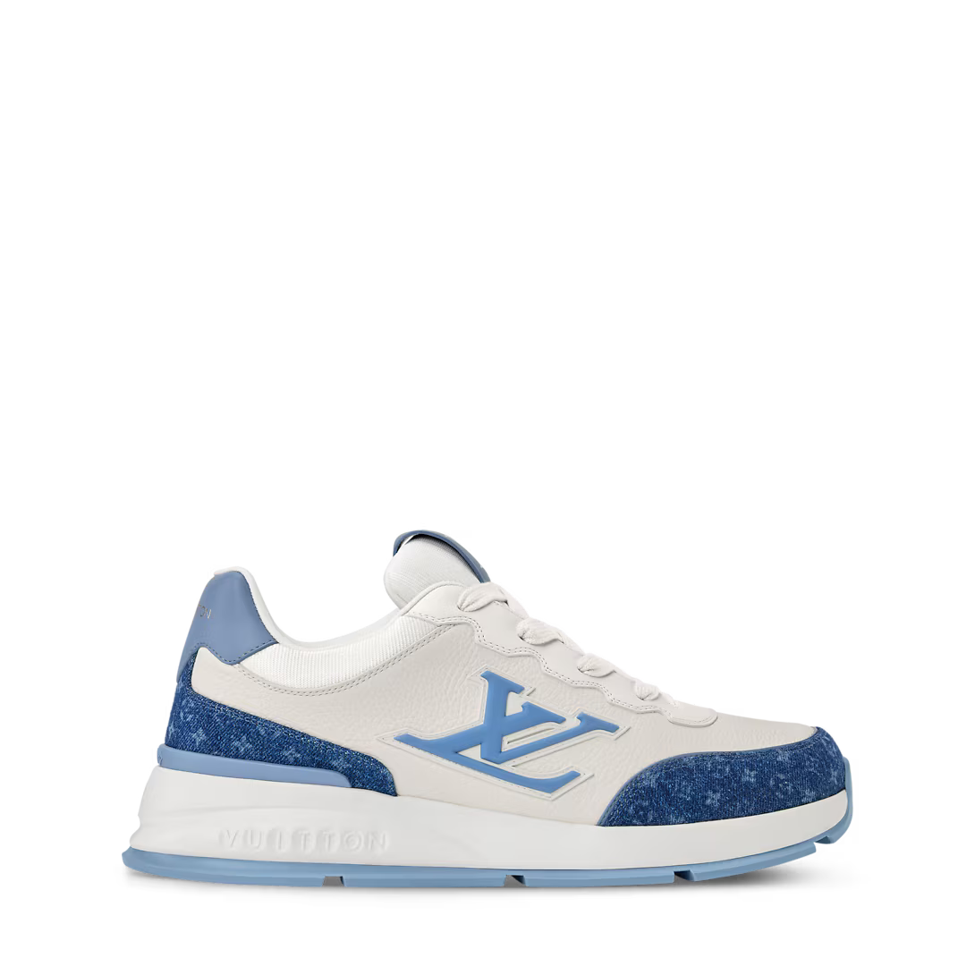 LV Classic Sneaker Grained Calf Leather/Monogram Denim Blue