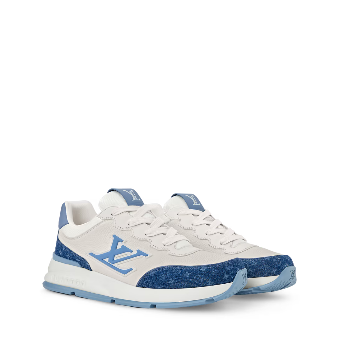 LV Classic Sneaker Grained Calf Leather/Monogram Denim Blue