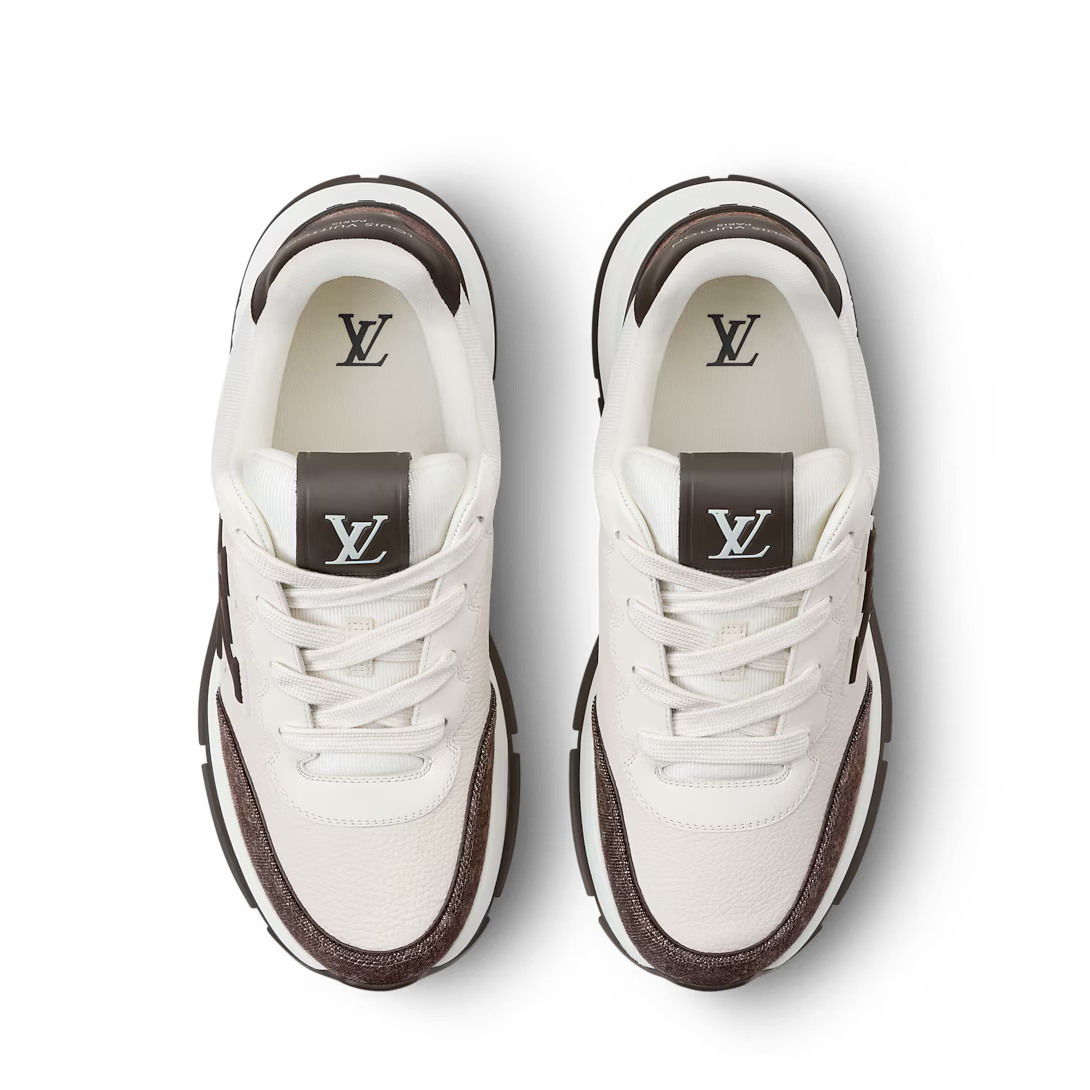 LV Classic Sneaker Grained Calf Leather/Monogram Denim Brown