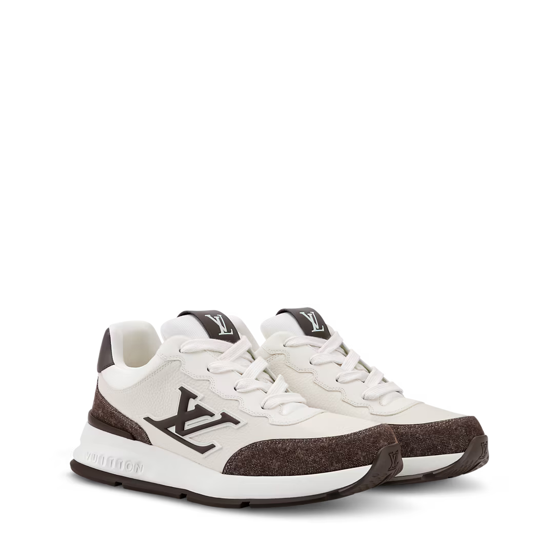 LV Classic Sneaker Grained Calf Leather/Monogram Denim Brown