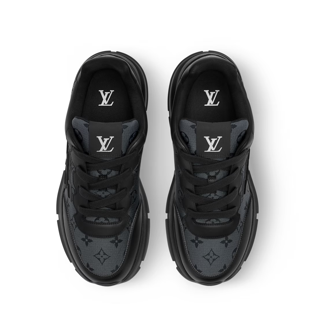 LV Classic Sneaker Monogram Jacquard/Plain Calf Leather Black