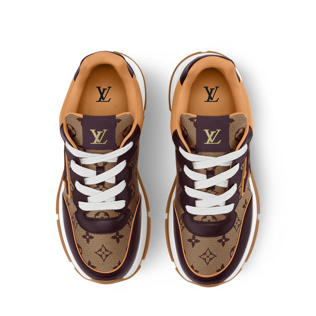 LV Classic Sneaker Monogram Jacquard/Plain Calf Leather Brown