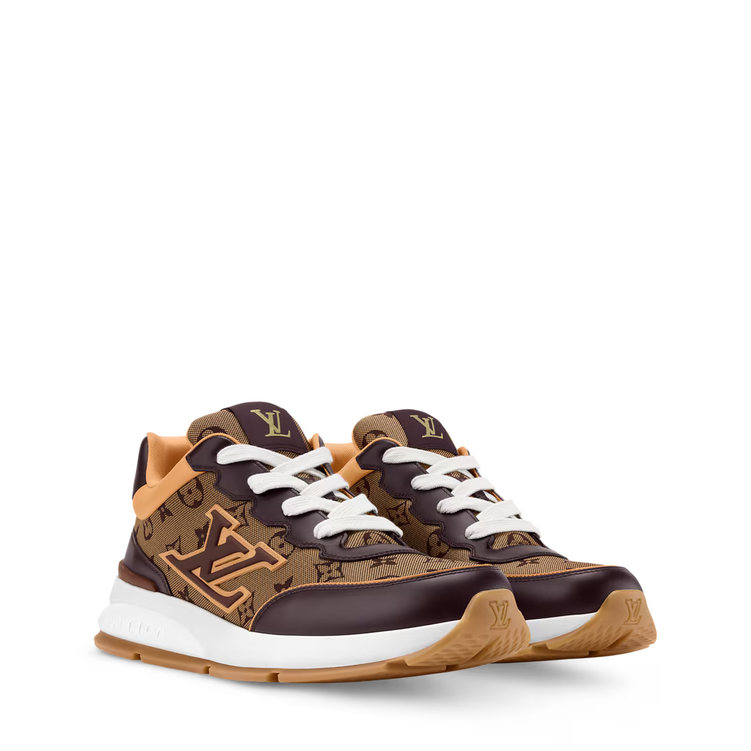 LV Classic Sneaker Monogram Jacquard/Plain Calf Leather Brown