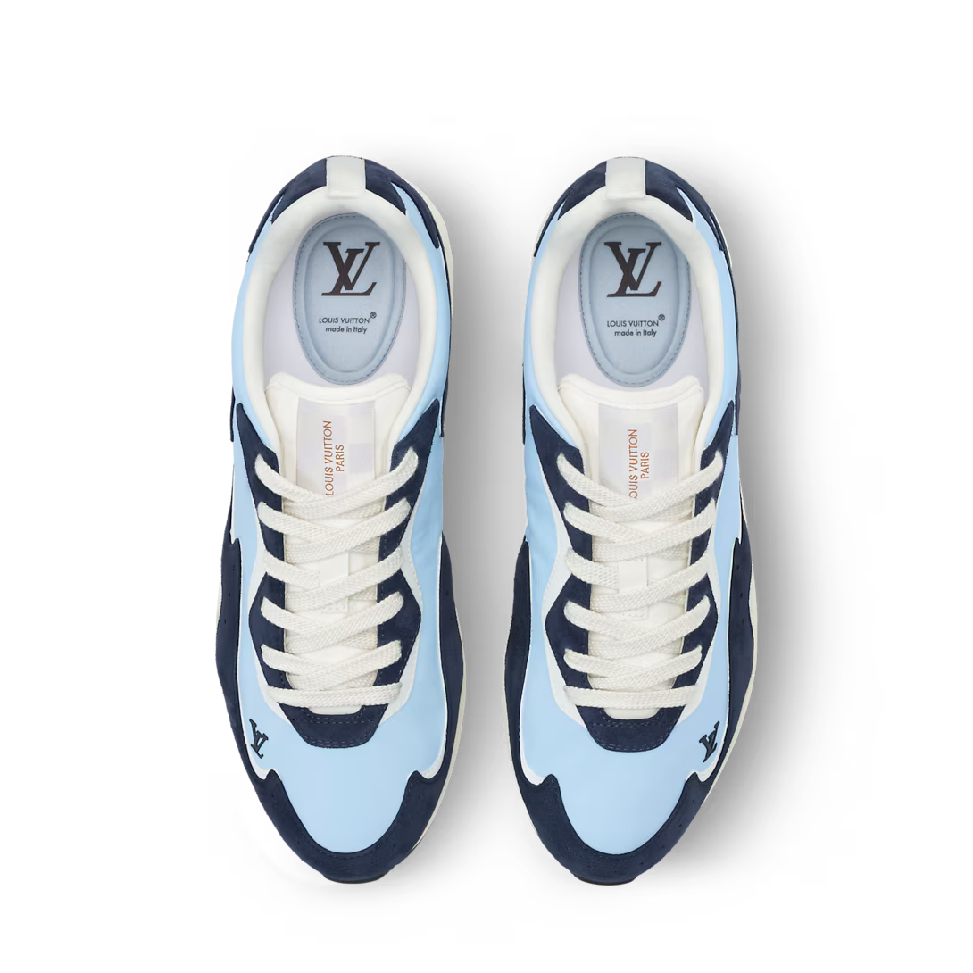 LV Drop 300 Sneaker Nylon/Suede Calf Leather Blue