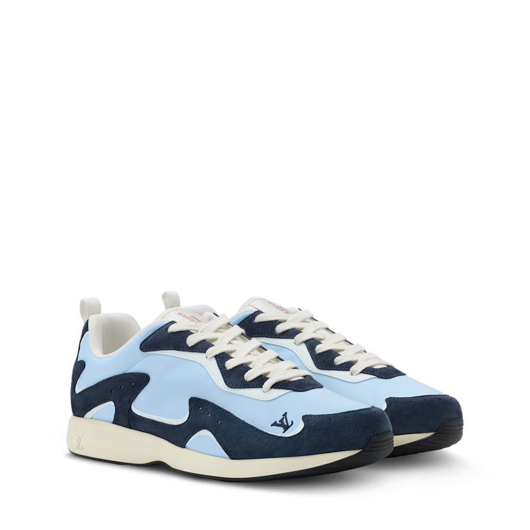LV Drop 300 Sneaker Nylon/Suede Calf Leather Blue
