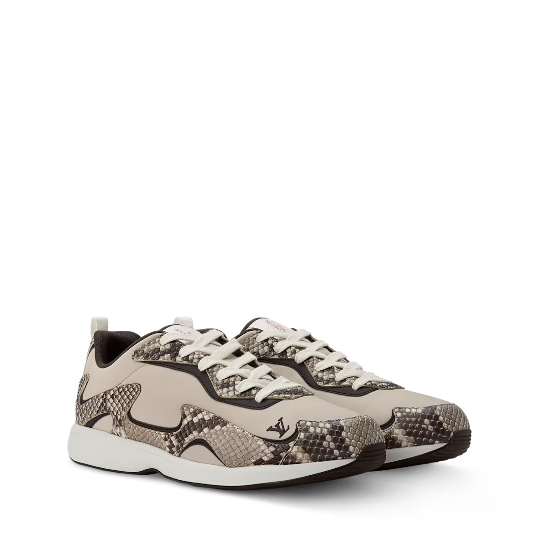 LV Drop 300 Sneaker Python Skin/Nylon Beige