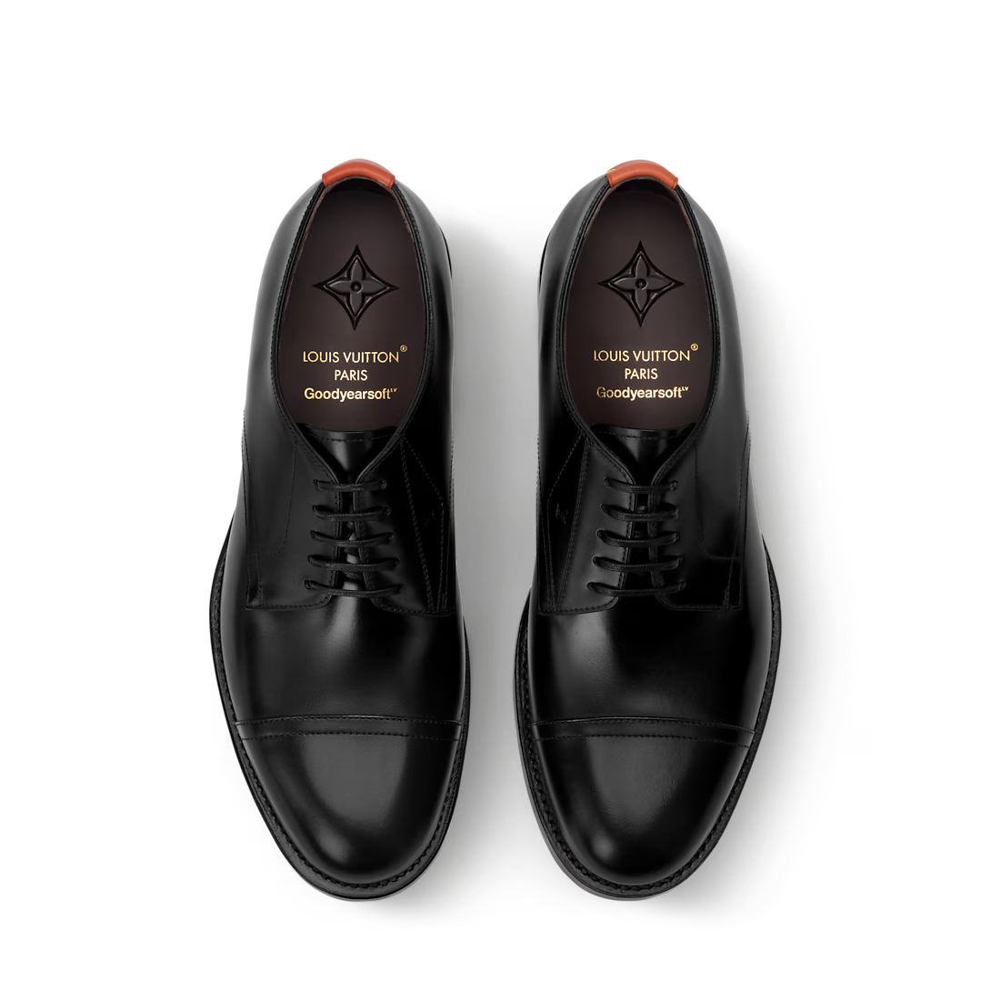 LV Hoxton Derby Plain Calf Leather Black