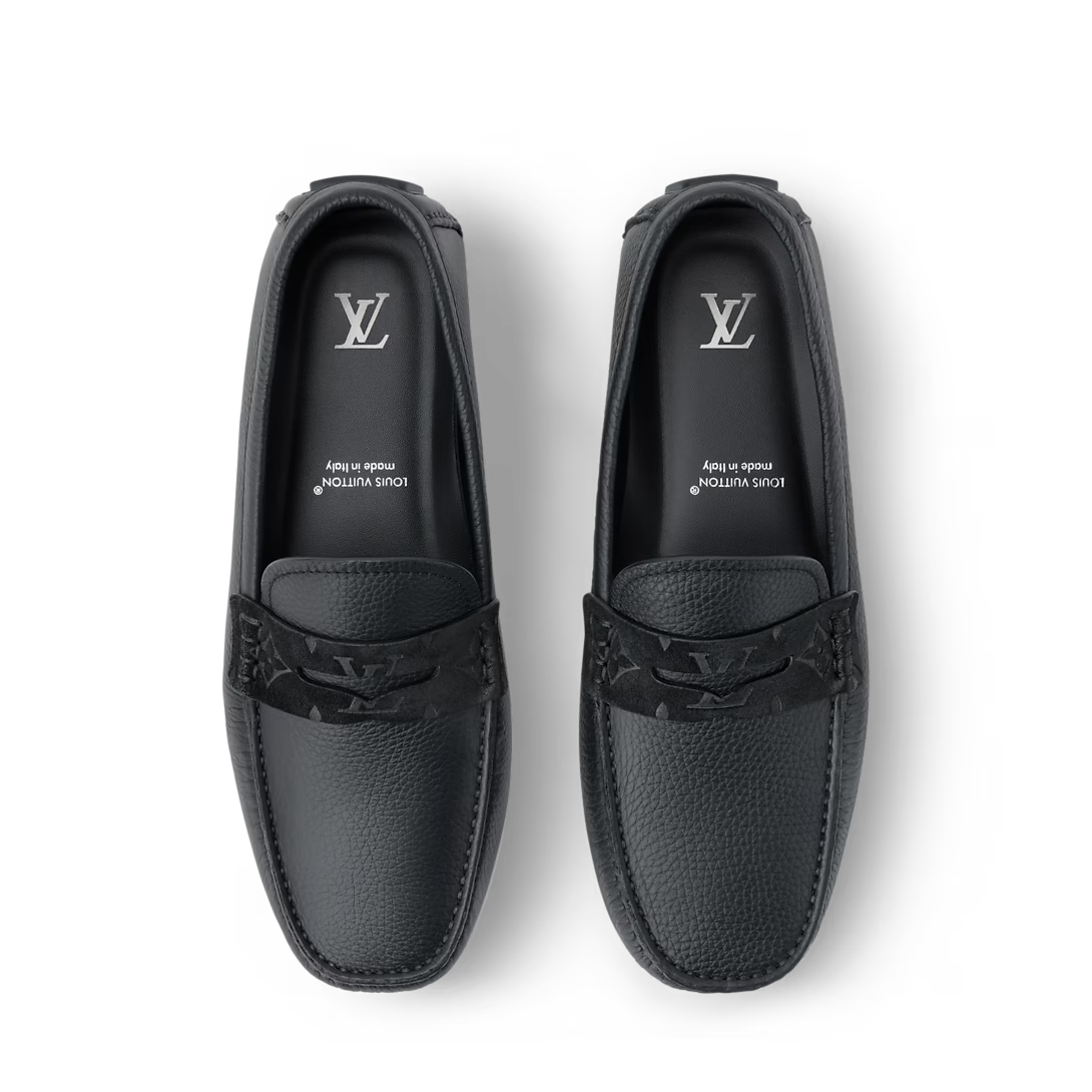 LV Monza Moccasin Grained Calf Leather Black