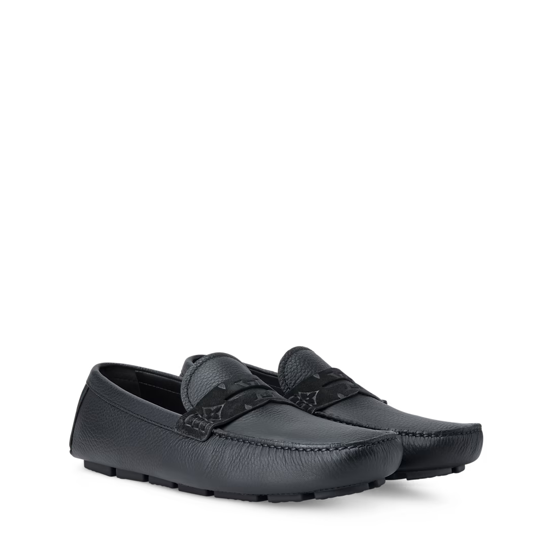 LV Monza Moccasin Grained Calf Leather Black