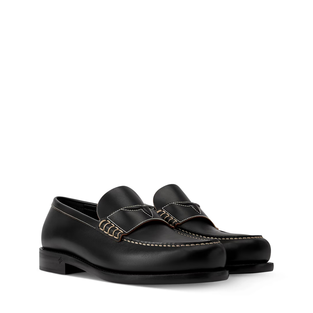 LV Oxford Loafer Plain Calf Leather Black M2