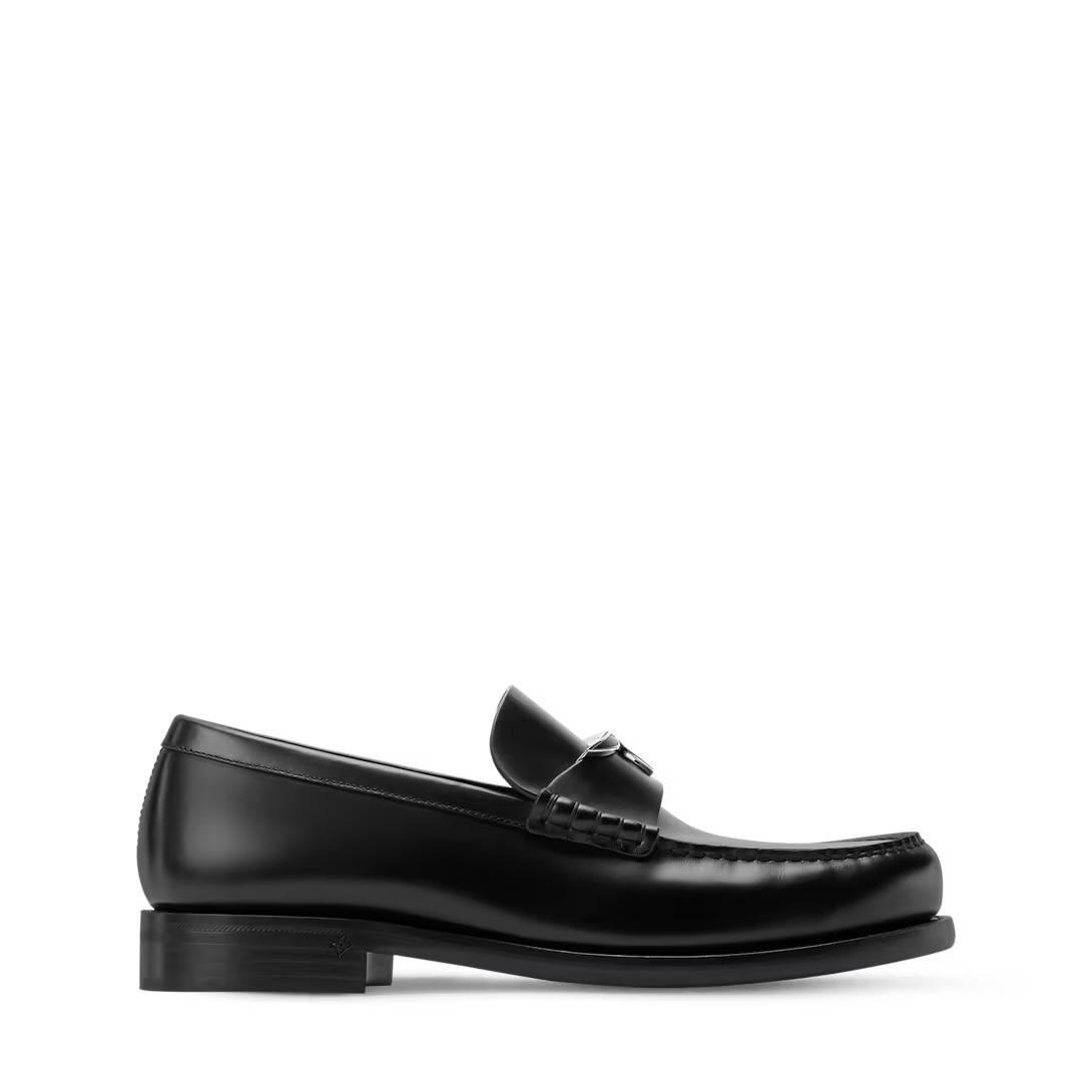 LV Oxford Loafer Glazed Calf Leather Black