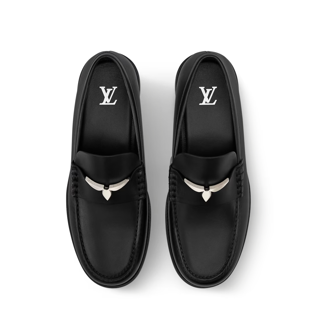 LV Oxford Loafer Plain Calf Leather Black