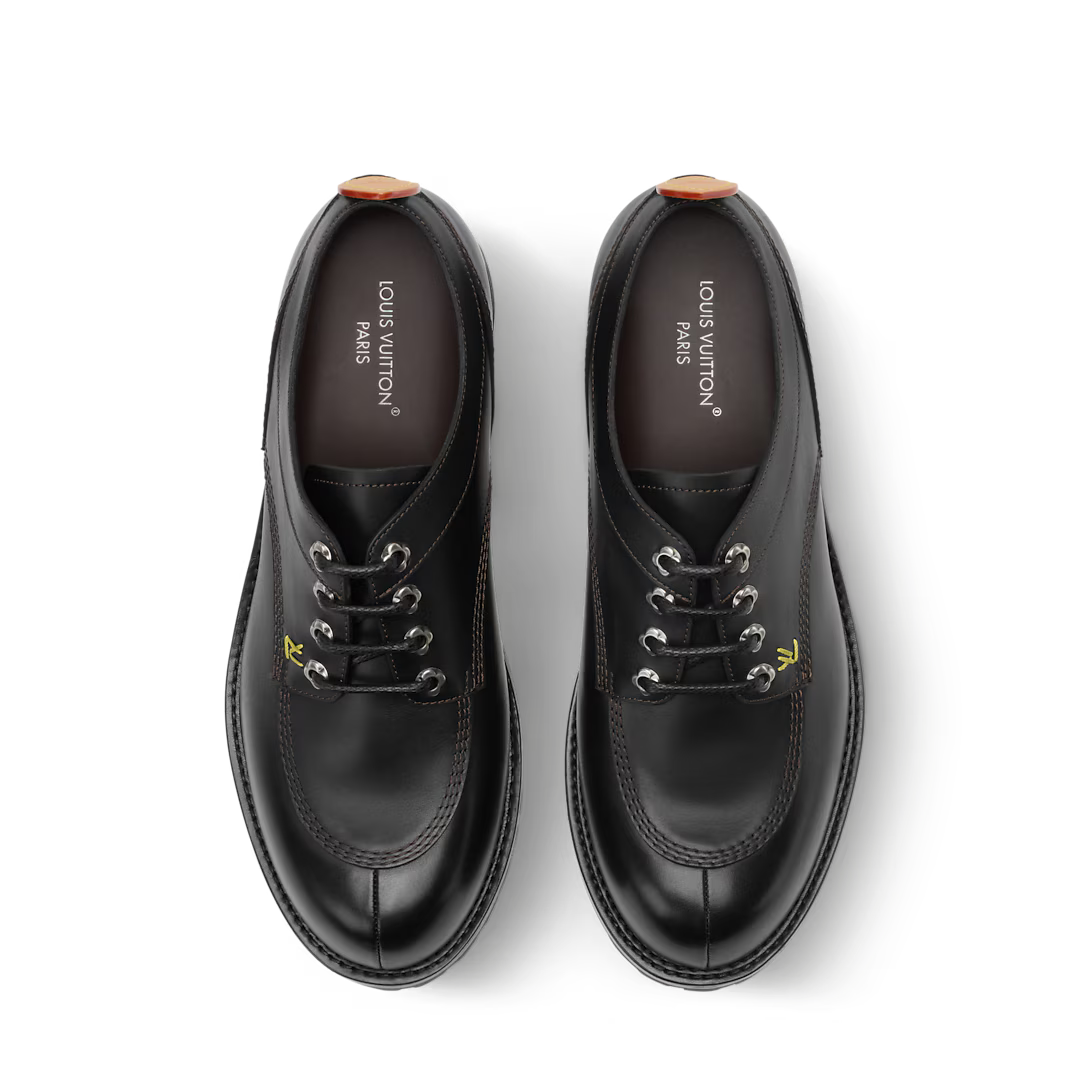 LV Sierra Derby Plain Calf Leather Black
